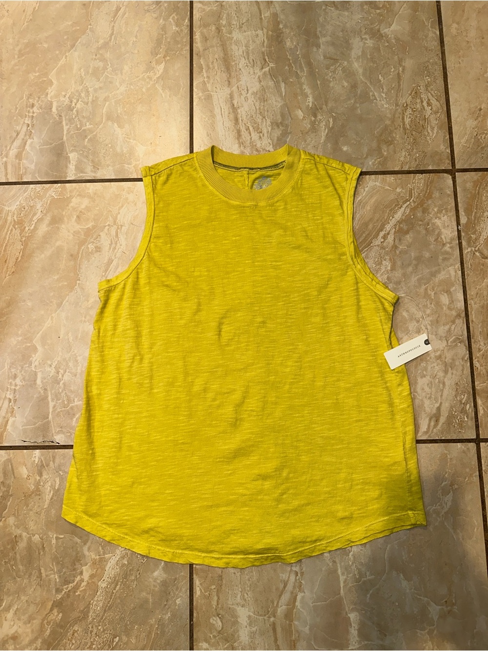 NWT Yellow Anthropologie Pilcro Tank Top Size L